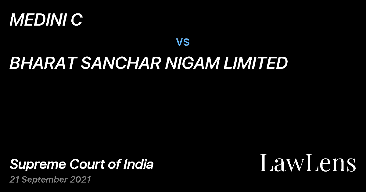 Preview image for MEDINI C vs. BHARAT SANCHAR NIGAM LIMITED