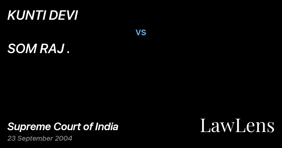 Preview image for KUNTI DEVI vs. SOM RAJ .