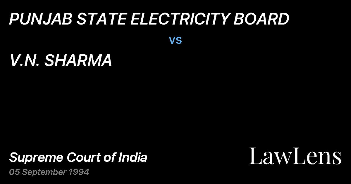 Preview image for PUNJAB STATE ELECTRICITY BOARD vs. V.N. SHARMA