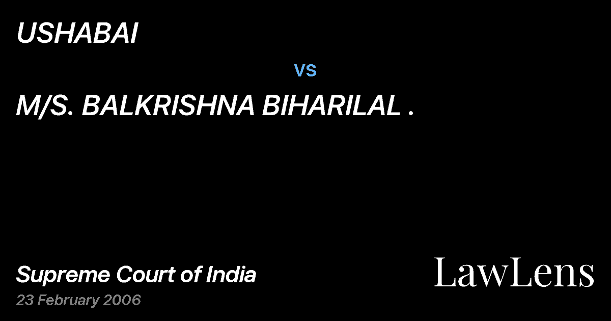Preview image for USHABAI vs. M/S. BALKRISHNA BIHARILAL .