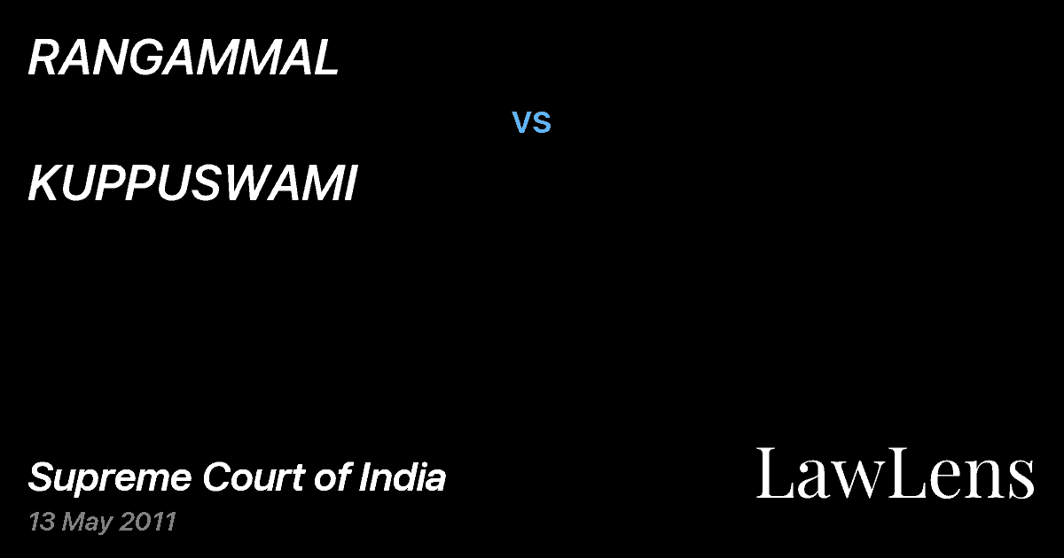 Preview image for RANGAMMAL vs. KUPPUSWAMI