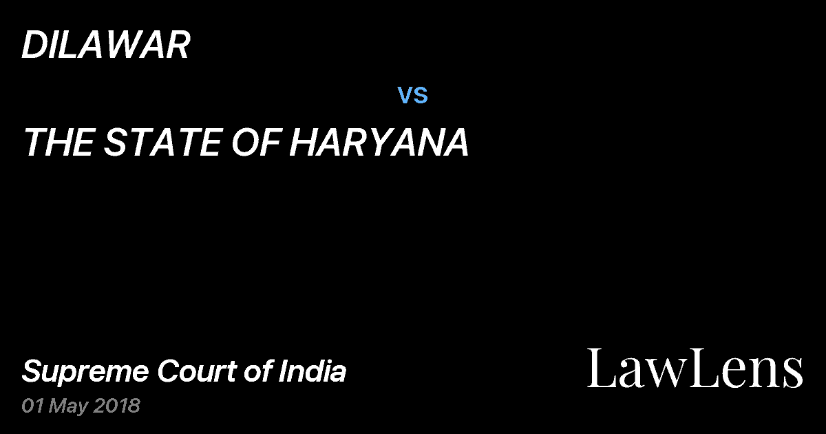 Preview image for DILAWAR vs. THE STATE OF HARYANA