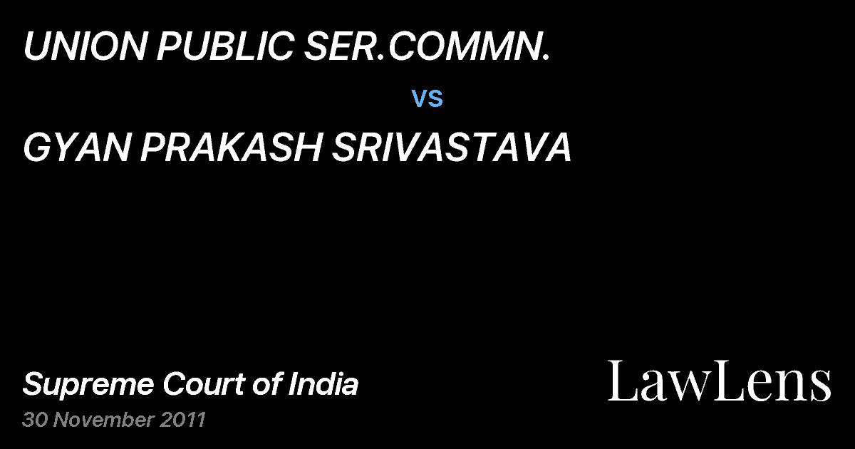 Preview image for UNION PUBLIC SER.COMMN. vs. GYAN PRAKASH SRIVASTAVA