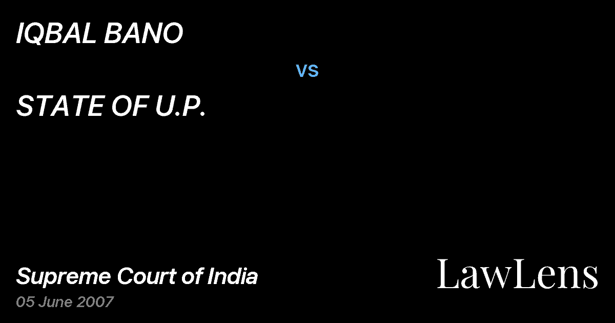 Preview image for IQBAL BANO vs. STATE OF U.P.