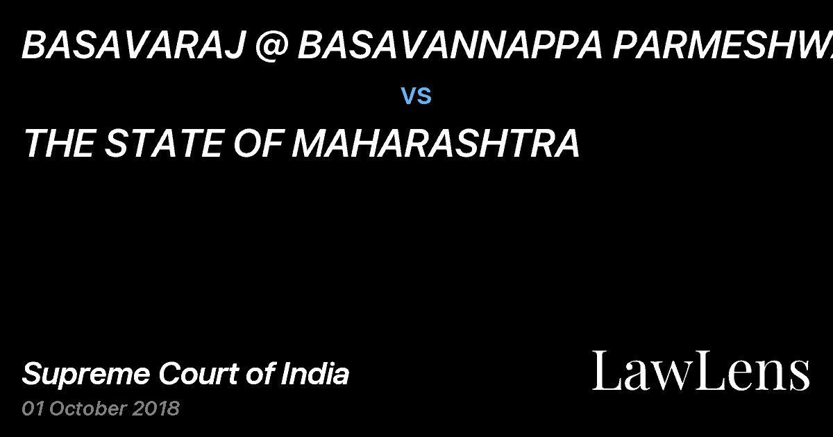 Preview image for BASAVARAJ @ BASAVANNAPPA PARMESHWAR BANGARGIR vs. THE STATE OF MAHARASHTRA