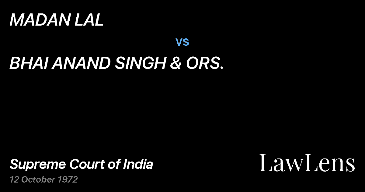 Preview image for MADAN LAL vs. BHAI ANAND SINGH & ORS.