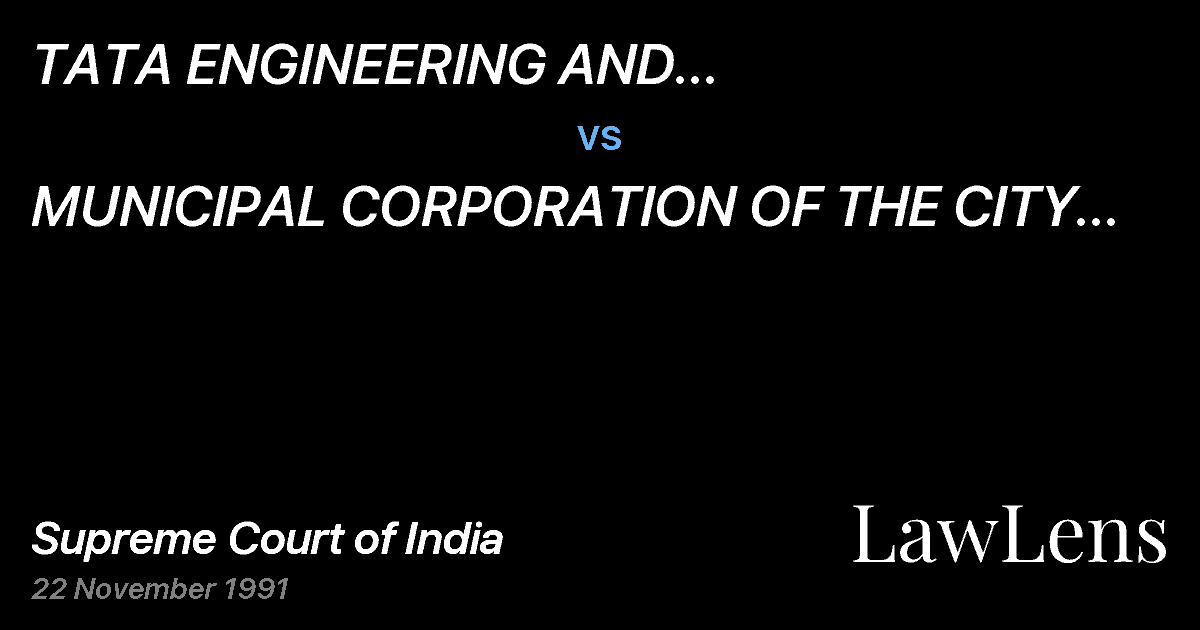 Preview image for TATA ENGINEERING AND LOCOMOTIVECOMPANY LTD. AND ANR. vs. MUNICIPAL CORPORATION OF THE CITY OF THANE AND ORS.