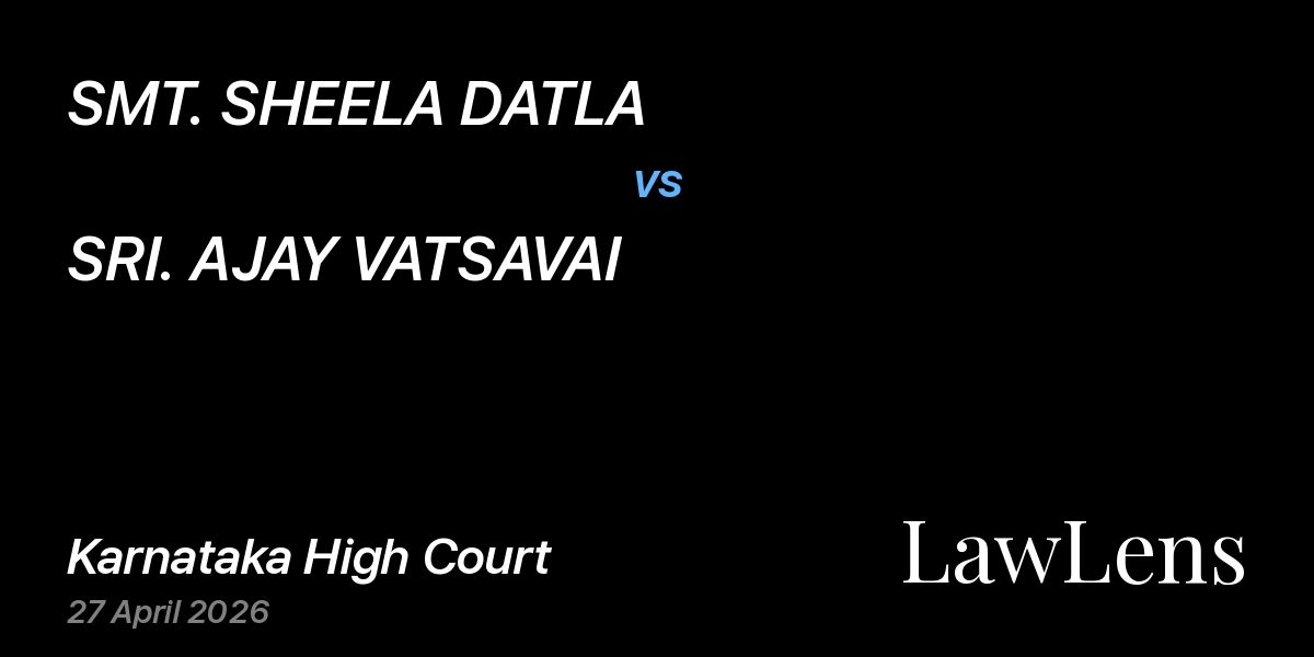 Preview image for SMT. SHEELA DATLA vs. SRI. AJAY VATSAVAI