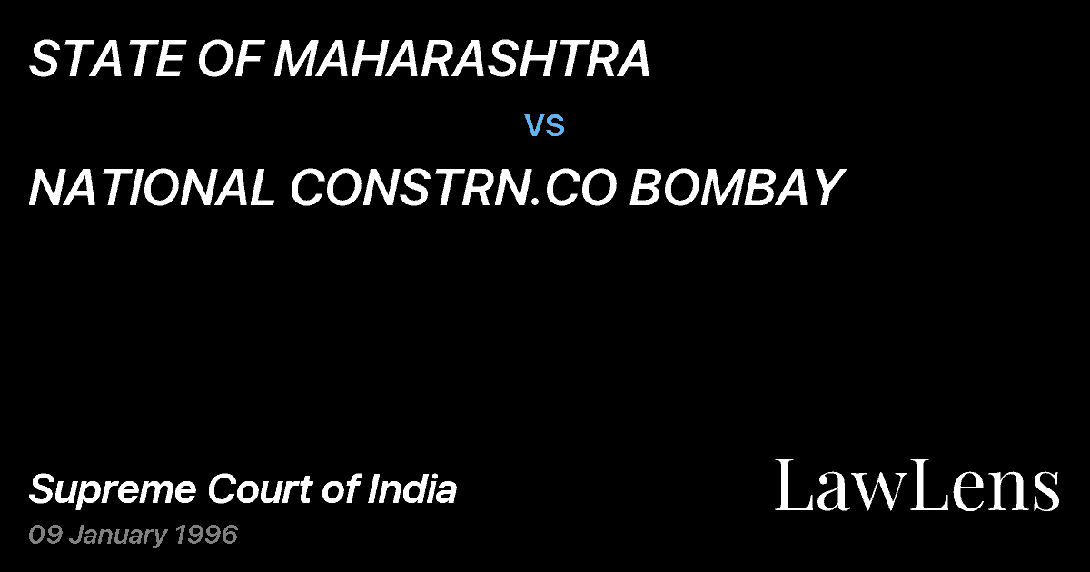 Preview image for STATE OF MAHARASHTRA vs. NATIONAL CONSTRN.CO BOMBAY