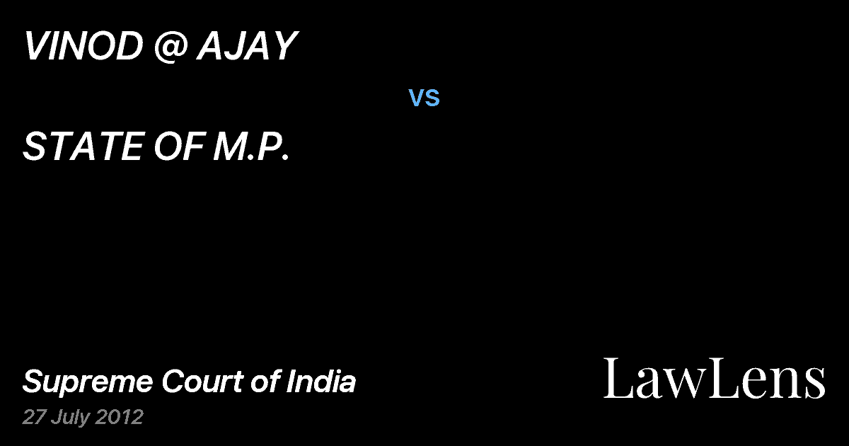 Preview image for VINOD @ AJAY vs. STATE OF M.P.