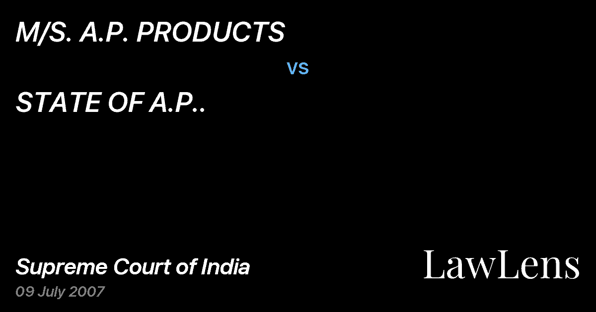 Preview image for M/S. A.P. PRODUCTS vs. STATE OF A.P..