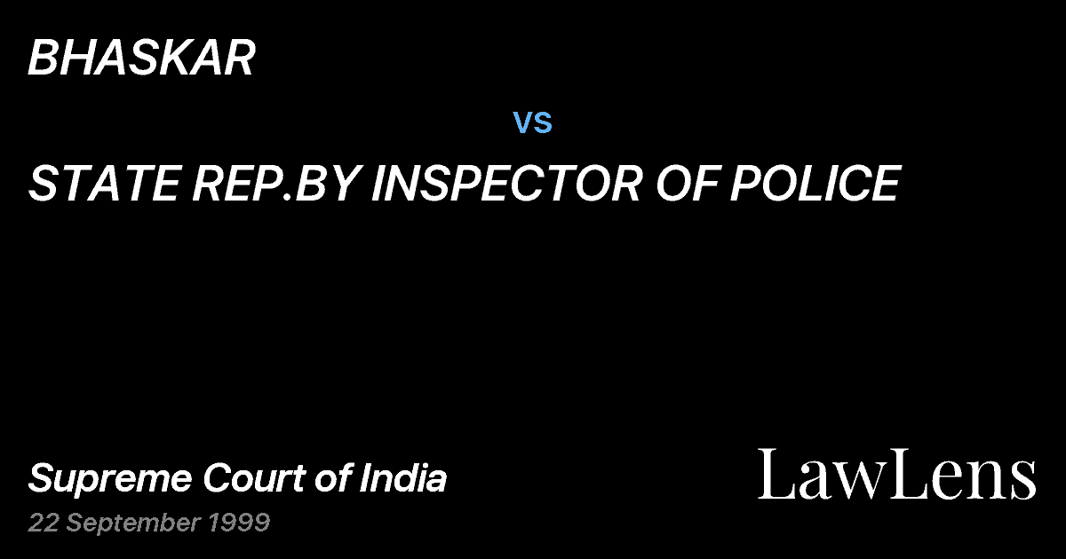 Preview image for BHASKAR vs. STATE REP.BY INSPECTOR OF POLICE