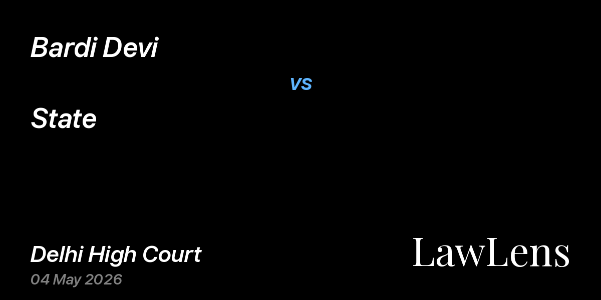 Preview image for Bardi Devi vs. State