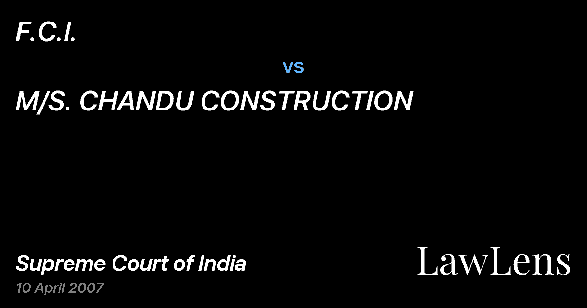 Preview image for F.C.I. vs. M/S. CHANDU CONSTRUCTION