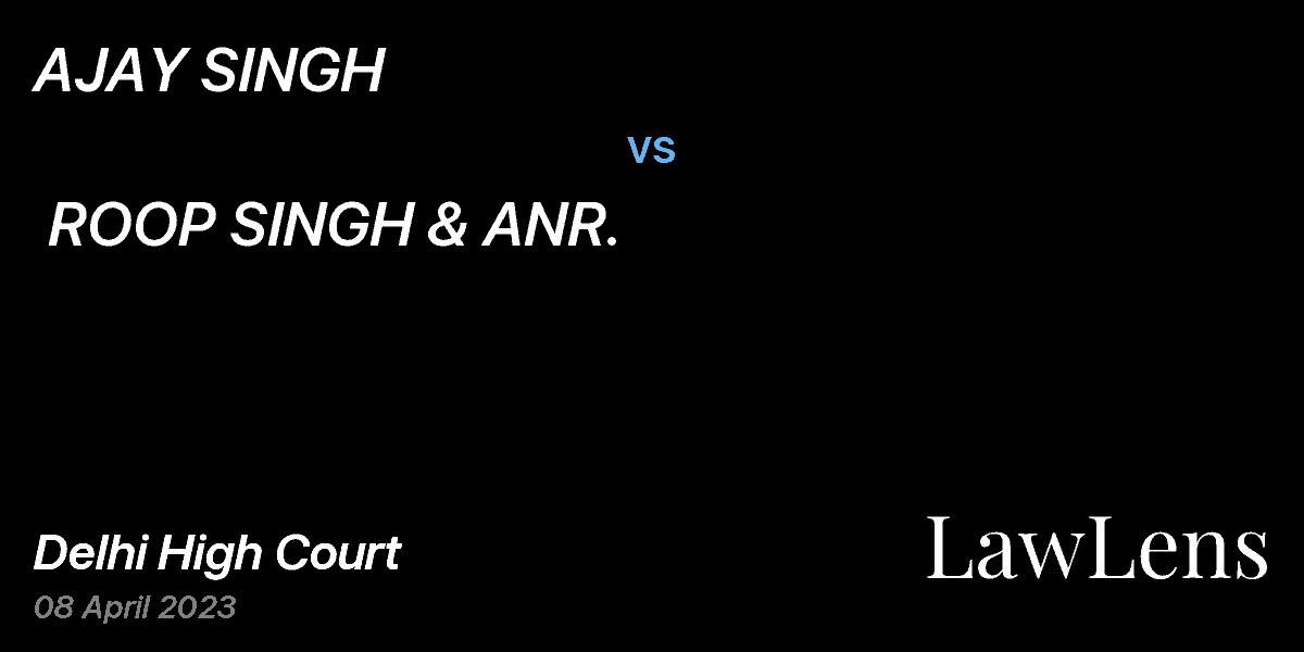 Preview image for AJAY SINGH  vs.  ROOP SINGH & ANR.