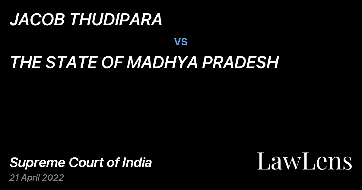 Preview image for JACOB THUDIPARA vs. THE STATE OF MADHYA PRADESH