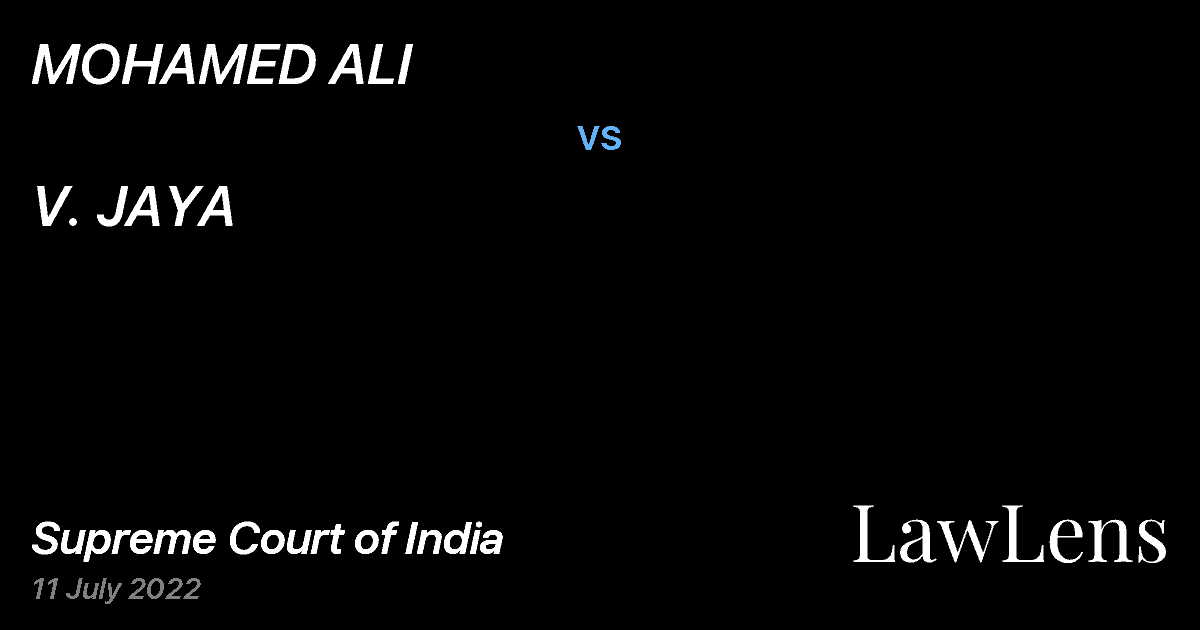 Preview image for MOHAMED ALI vs. V. JAYA