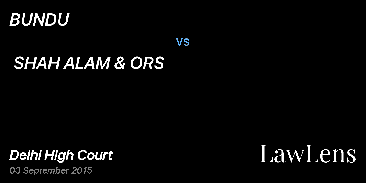 Preview image for BUNDU  vs.  SHAH ALAM & ORS