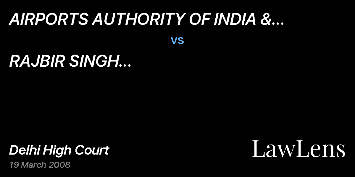 Preview image for AIRPORTS AUTHORITY OF INDIA &  Another        vs.  RAJBIR SINGH SOLANKI                         