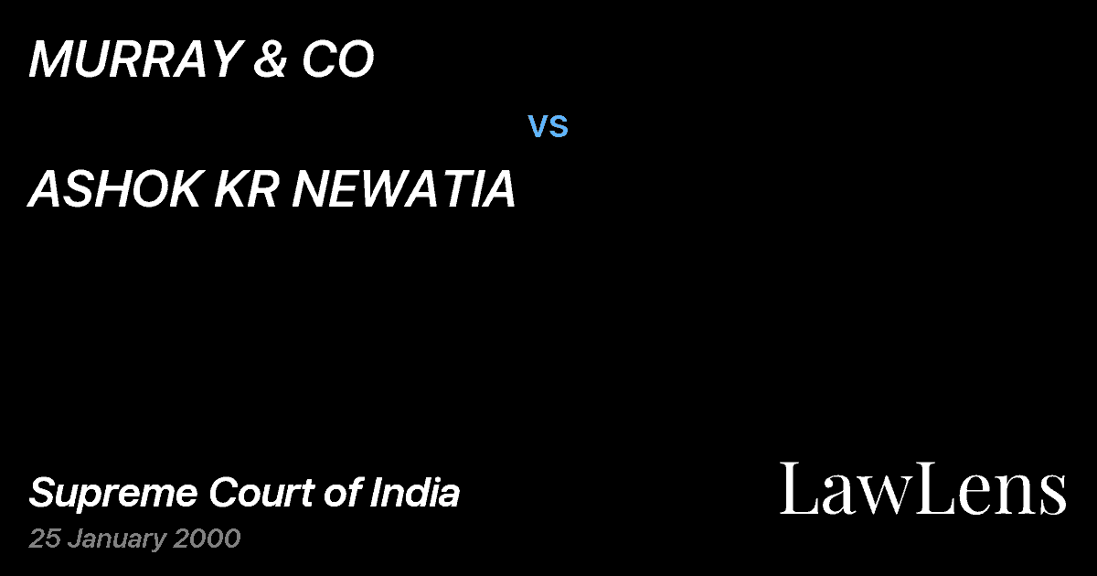 Preview image for MURRAY & CO vs. ASHOK KR NEWATIA