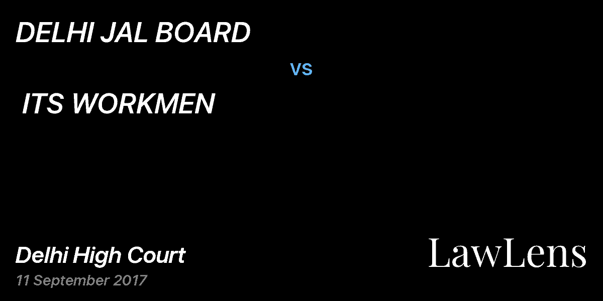 Preview image for DELHI JAL BOARD  vs.  ITS WORKMEN