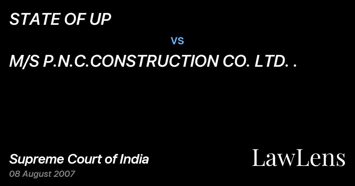 Preview image for STATE OF UP vs. M/S P.N.C.CONSTRUCTION CO. LTD. .