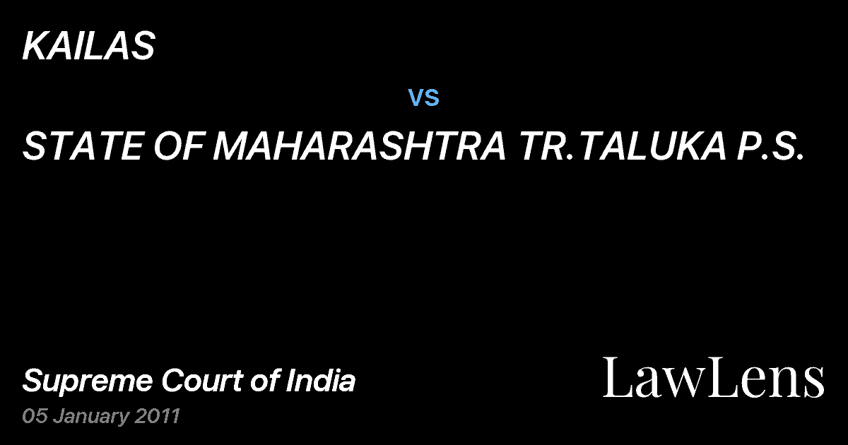 Preview image for KAILAS vs. STATE OF MAHARASHTRA TR.TALUKA P.S.