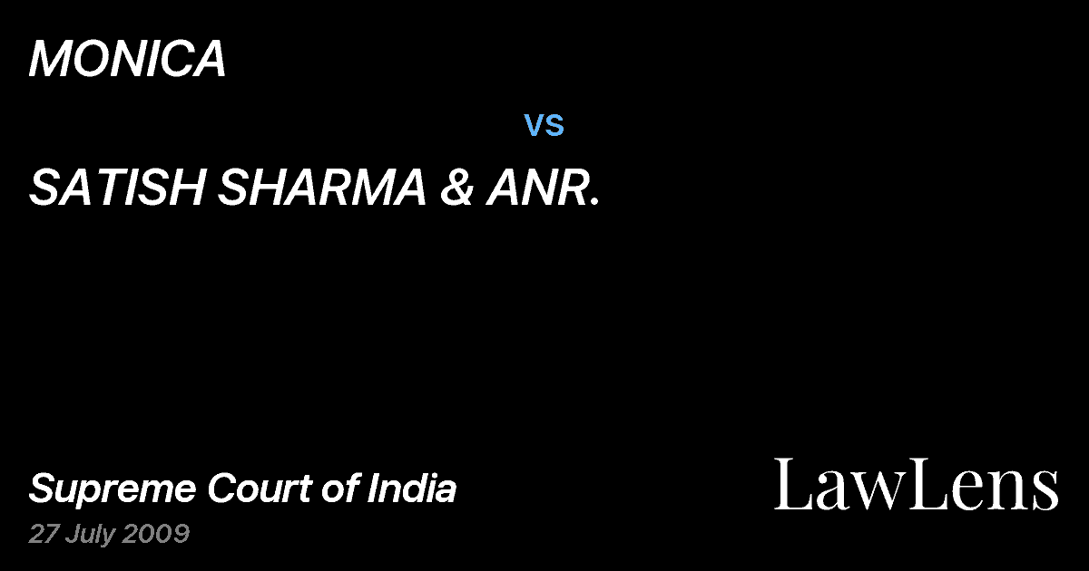 Preview image for MONICA vs. SATISH SHARMA & ANR.
