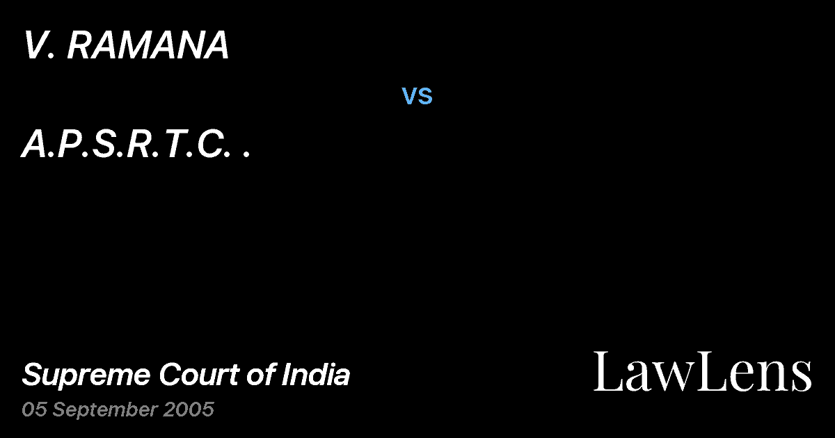 Preview image for V. RAMANA vs. A.P.S.R.T.C. .