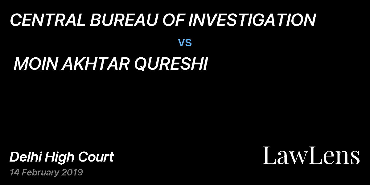 Preview image for CENTRAL BUREAU OF INVESTIGATION vs. MOIN AKHTAR QURESHI