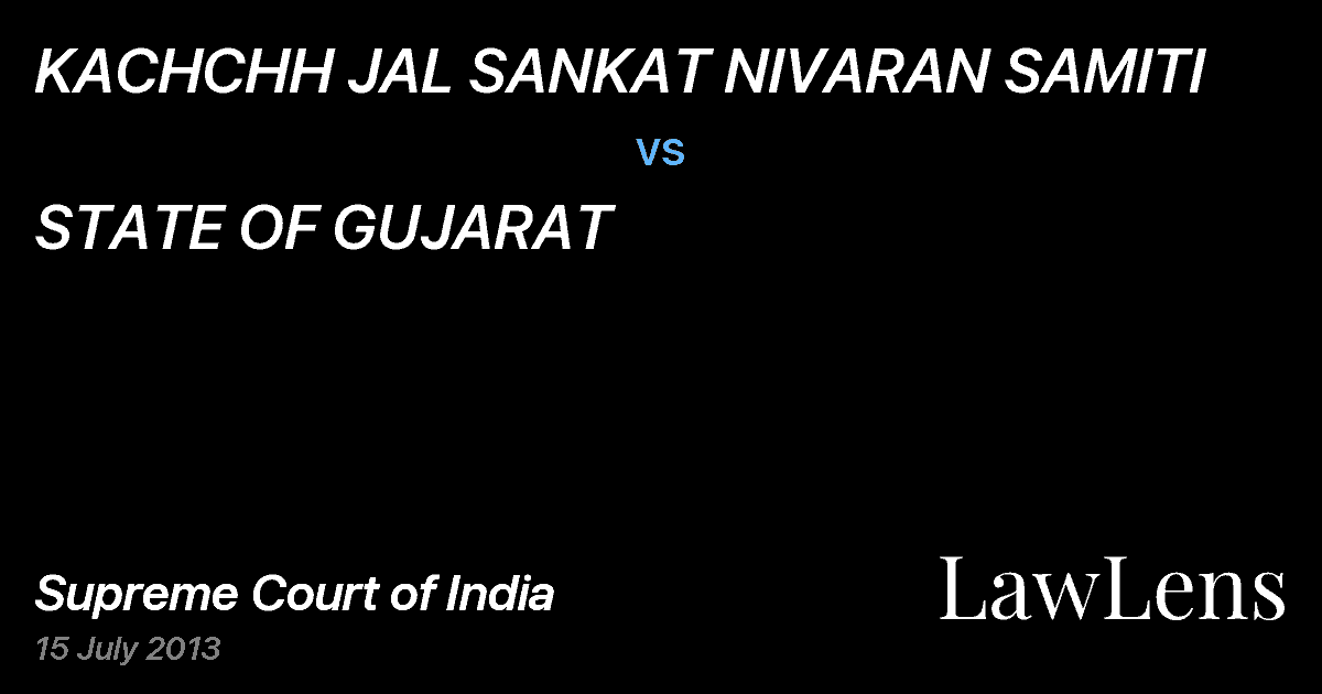 Preview image for KACHCHH JAL SANKAT NIVARAN SAMITI vs. STATE OF GUJARAT
