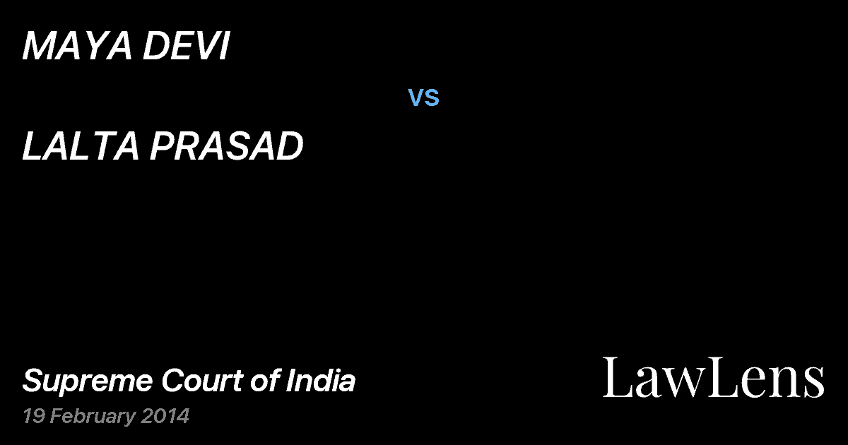 Preview image for MAYA DEVI vs. LALTA PRASAD