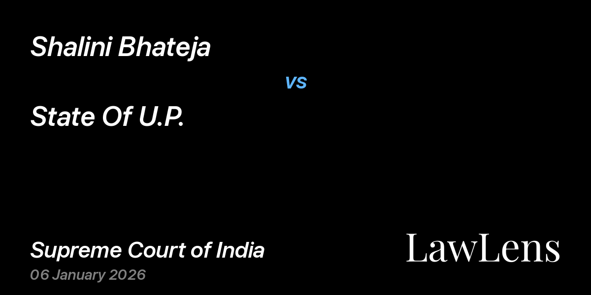 Preview image for Shalini Bhateja vs. State Of U.P.