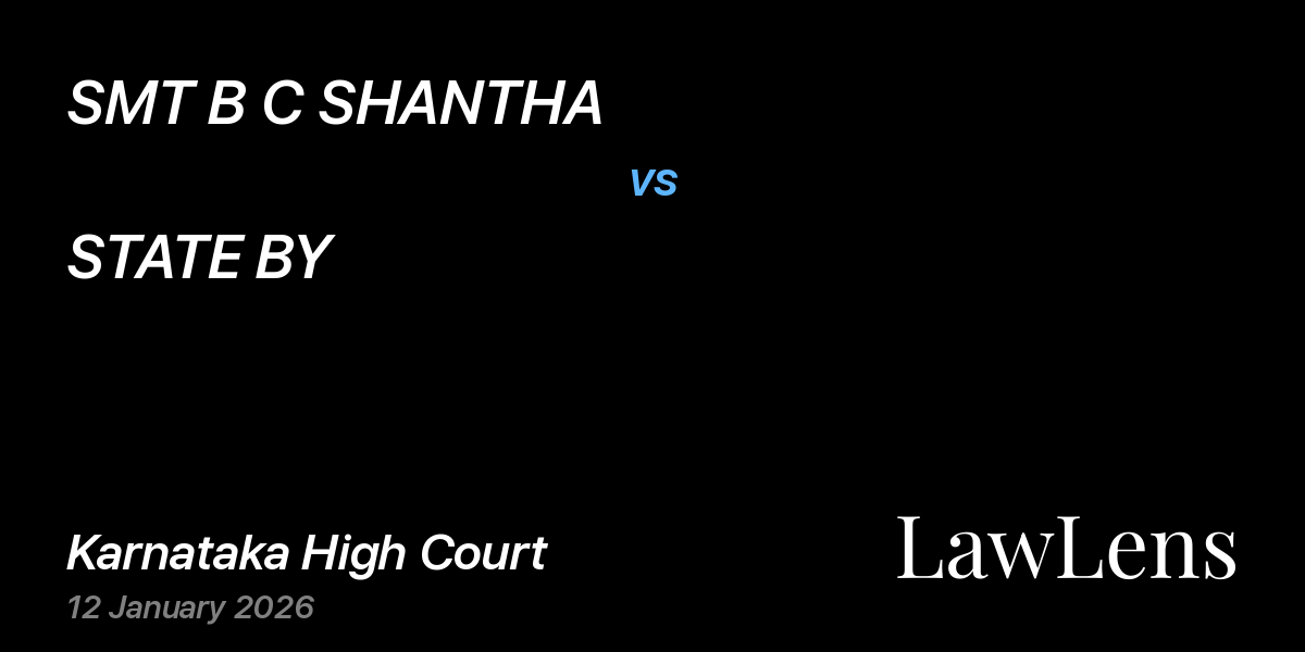 Preview image for SMT B C SHANTHA vs. STATE BY