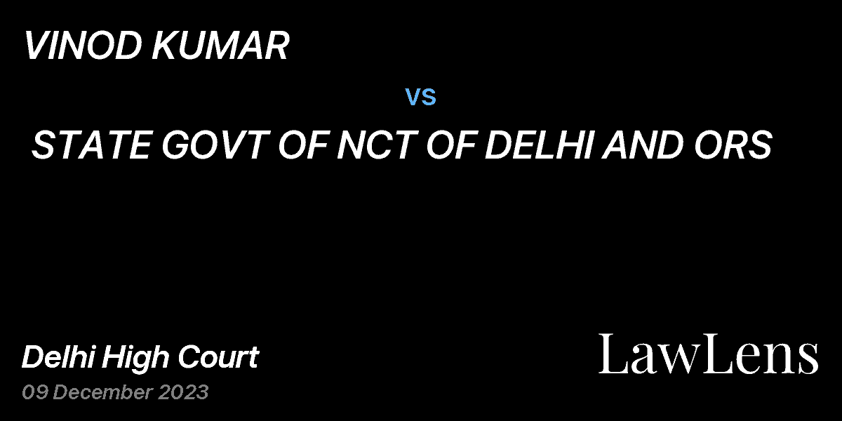 Preview image for VINOD KUMAR  vs.  STATE GOVT OF NCT OF DELHI AND ORS