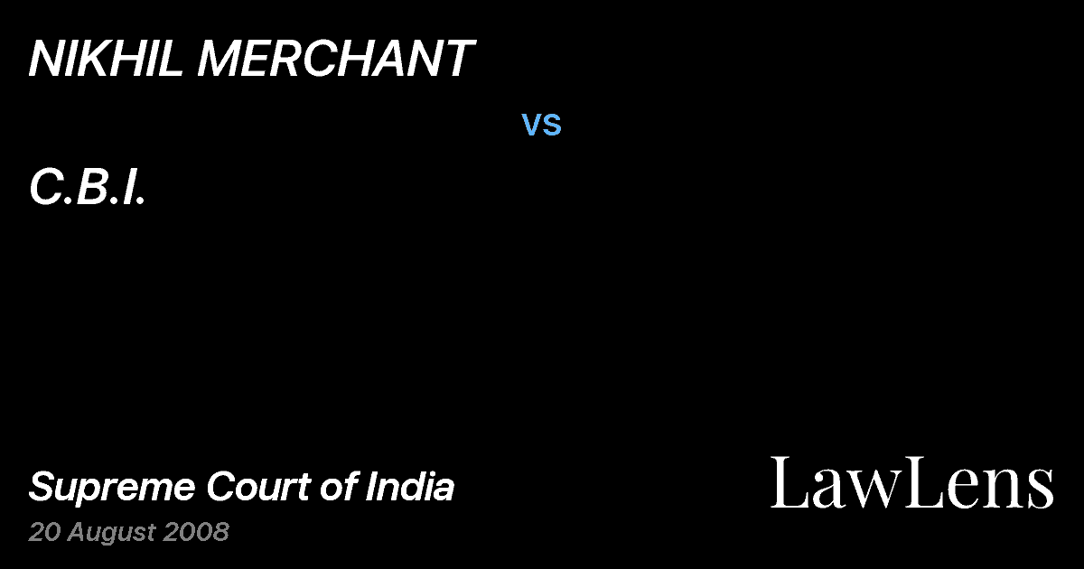 Preview image for NIKHIL MERCHANT vs. C.B.I.