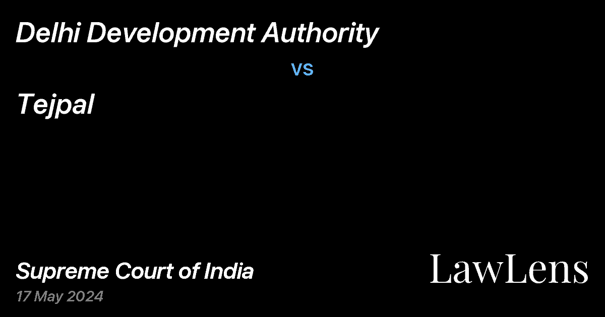 Preview image for Delhi Development Authority vs. Tejpal