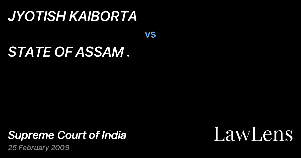 Preview image for JYOTISH KAIBORTA vs. STATE OF ASSAM .