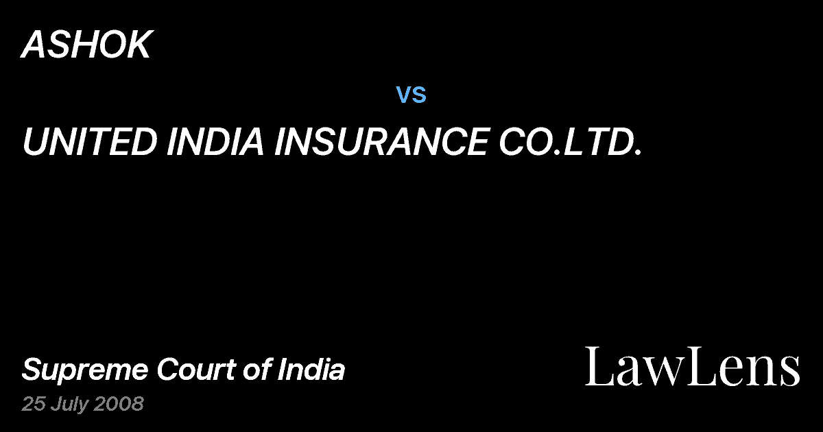 Preview image for ASHOK vs. UNITED INDIA INSURANCE CO.LTD.