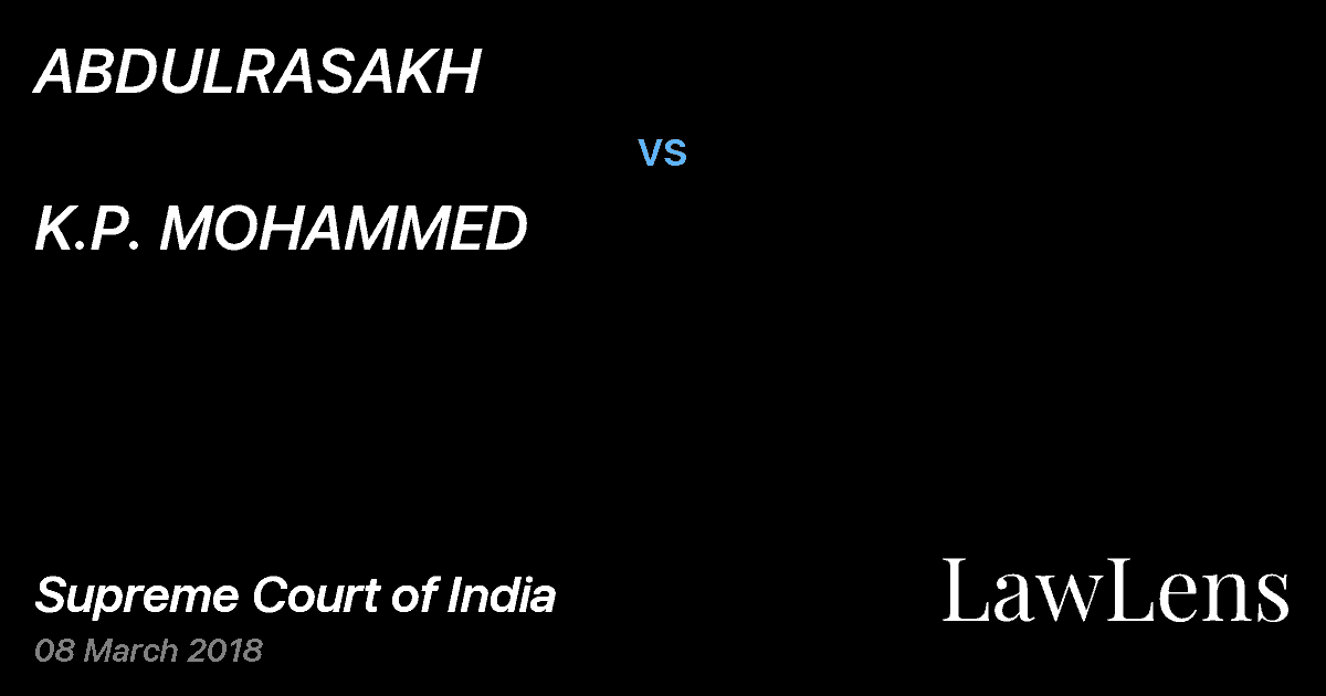 Preview image for ABDULRASAKH vs. K.P. MOHAMMED