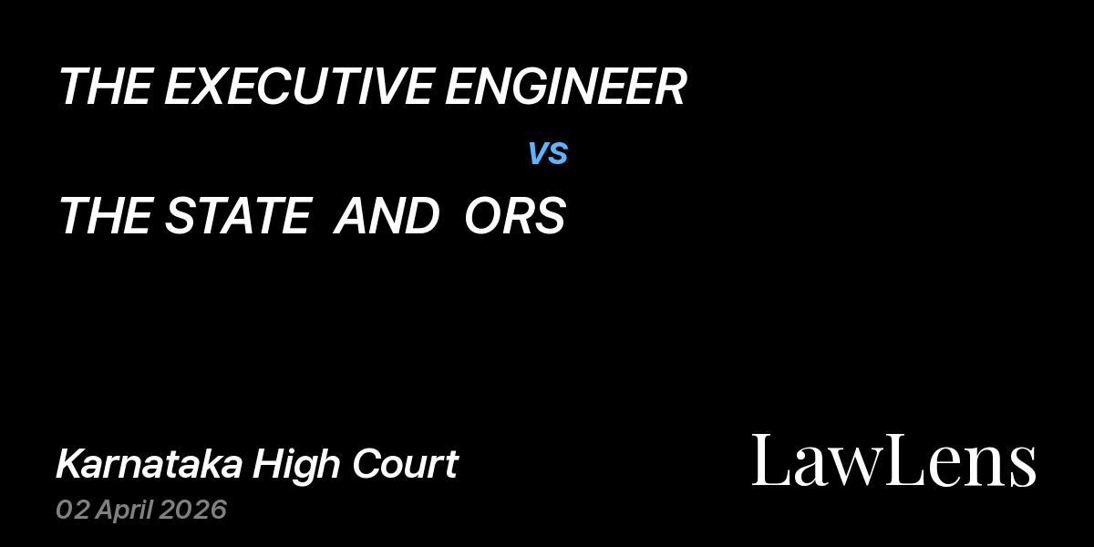 Preview image for THE EXECUTIVE ENGINEER vs. THE STATE  AND  ORS