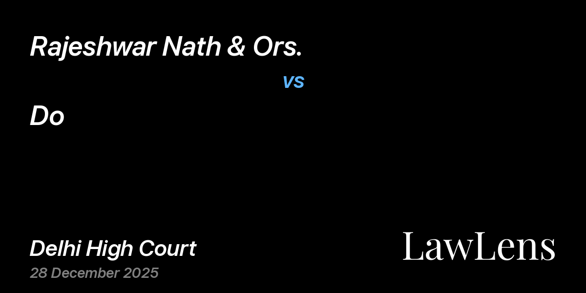 Preview image for Rajeshwar Nath & Ors. vs. Do