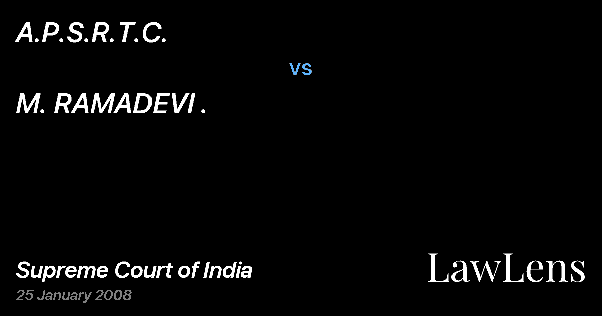 Preview image for A.P.S.R.T.C. vs. M. RAMADEVI .