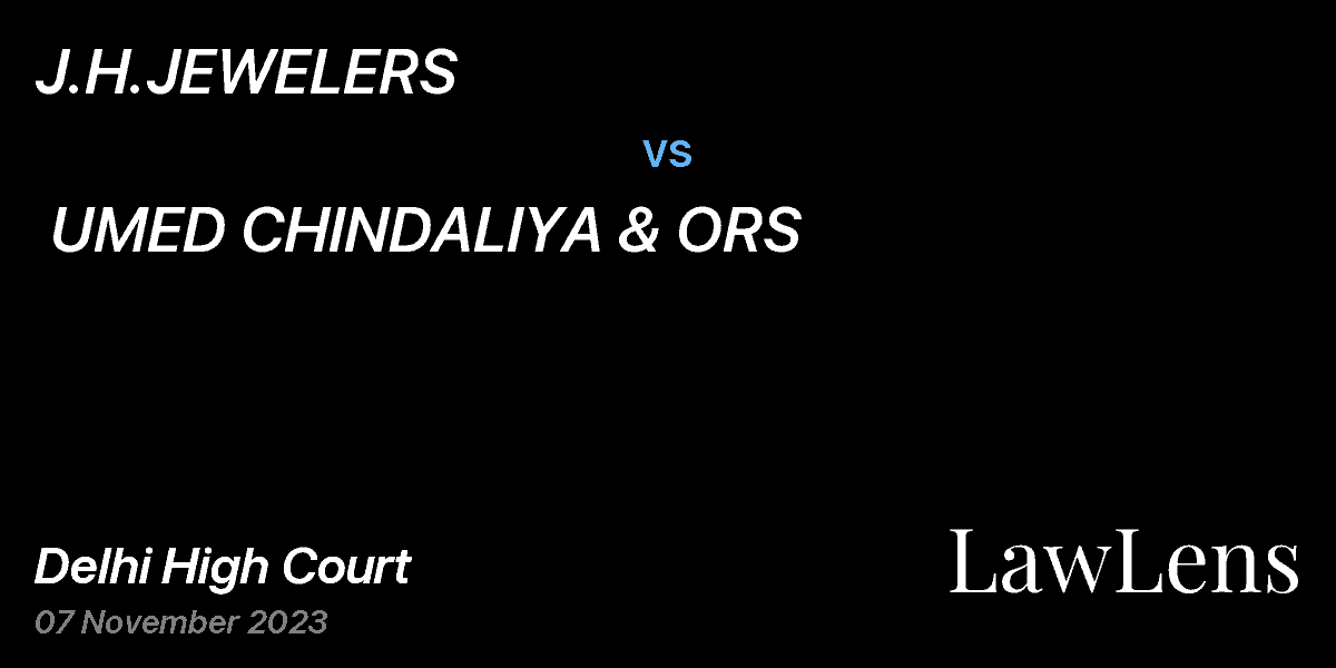 Preview image for J.H.JEWELERS  vs.  UMED CHINDALIYA & ORS