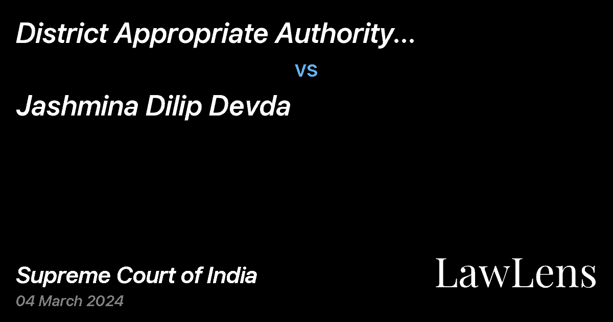 Preview image for District Appropriate Authority Under The Pndt Act And Chief District Health Officer vs. Jashmina Dilip Devda