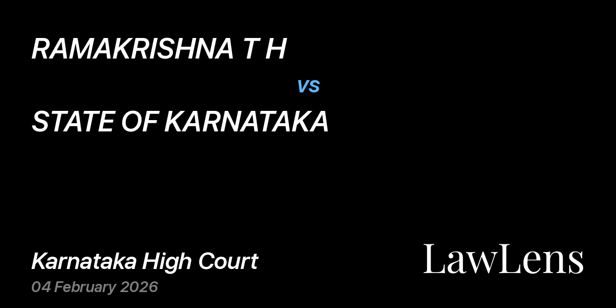 Preview image for RAMAKRISHNA T H vs. STATE OF KARNATAKA