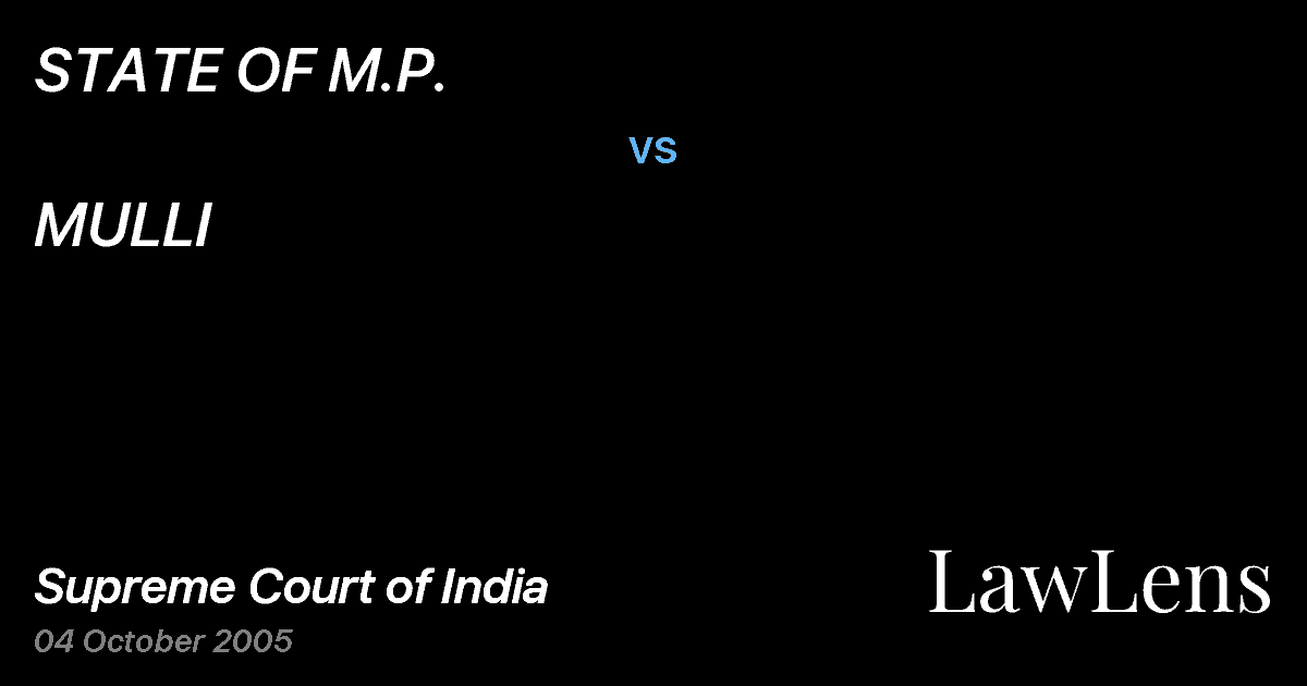 Preview image for STATE OF M.P. vs. MULLI
