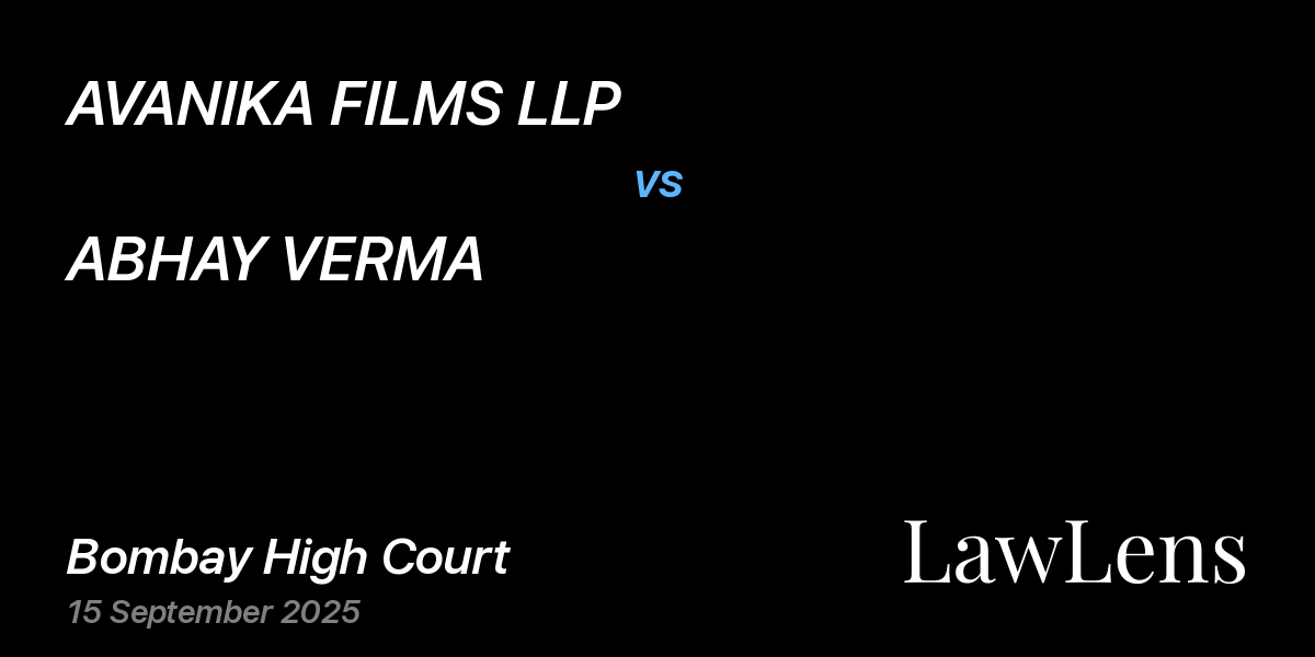Preview image for AVANIKA FILMS LLP vs. ABHAY VERMA
