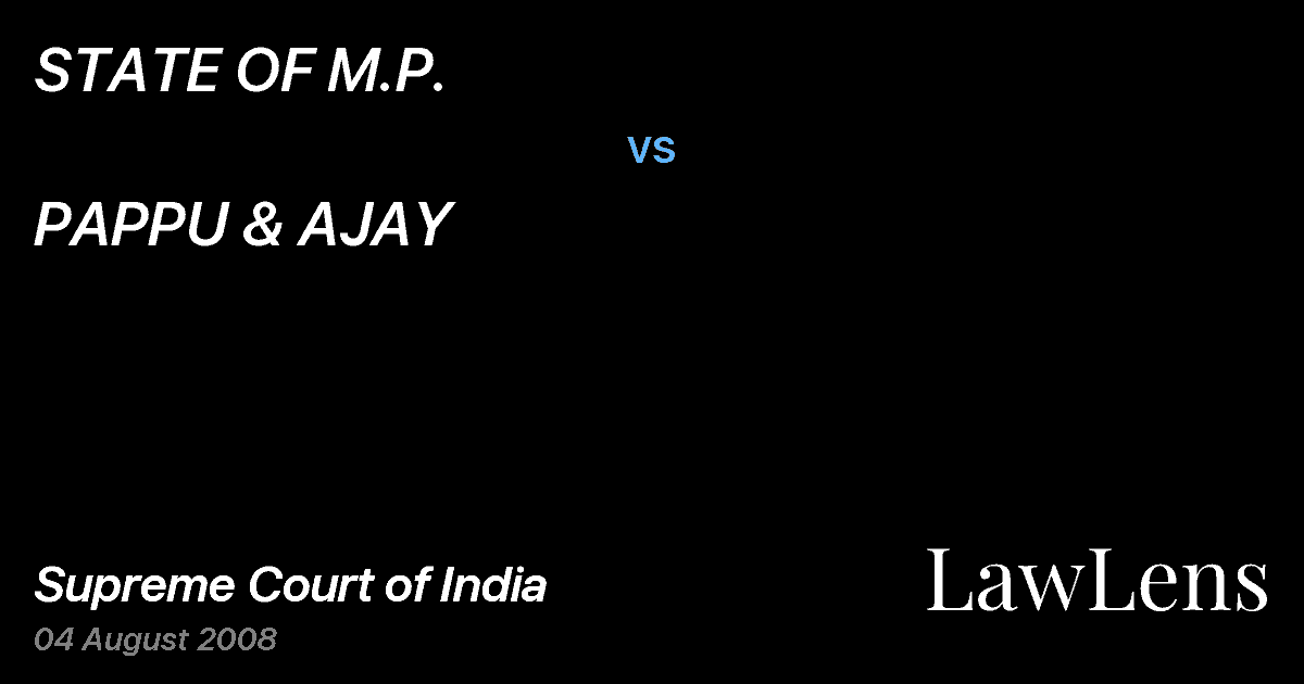Preview image for STATE OF M.P. vs. PAPPU & AJAY