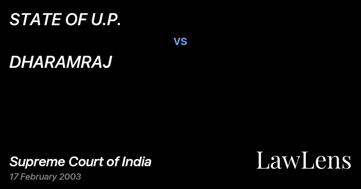Preview image for STATE OF U.P. vs. DHARAMRAJ